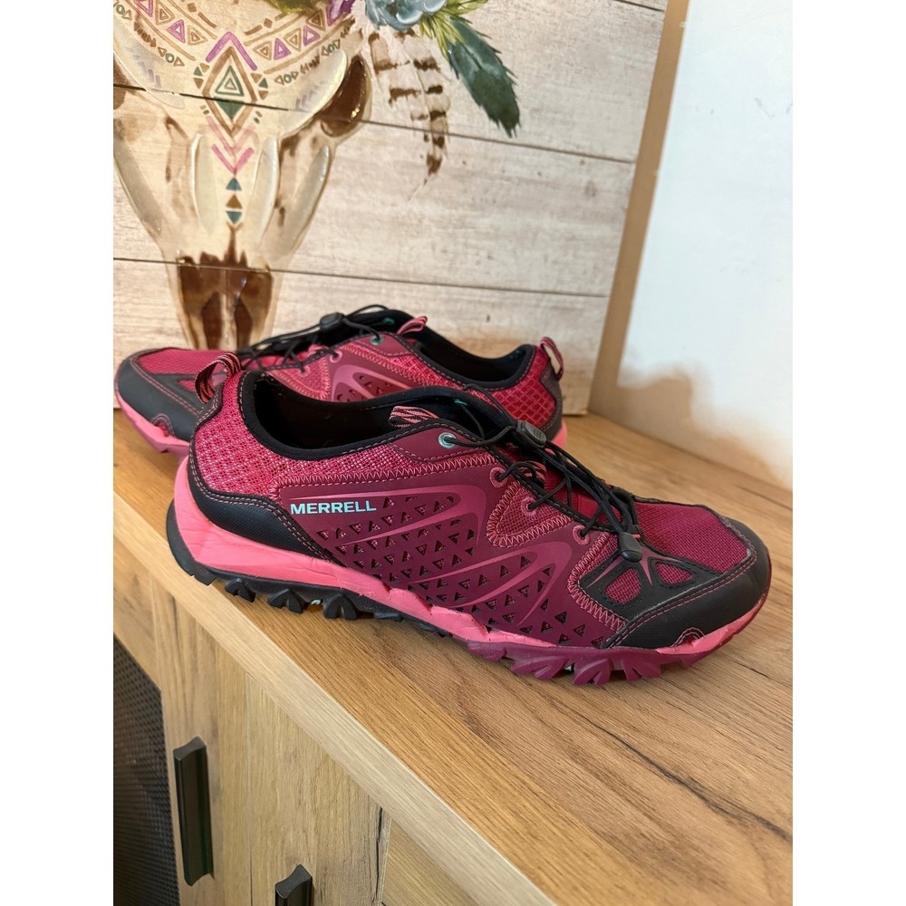 Merrell Capra Rapid Women's Trail Running Hiking Shoes Bright Red Black Size 10